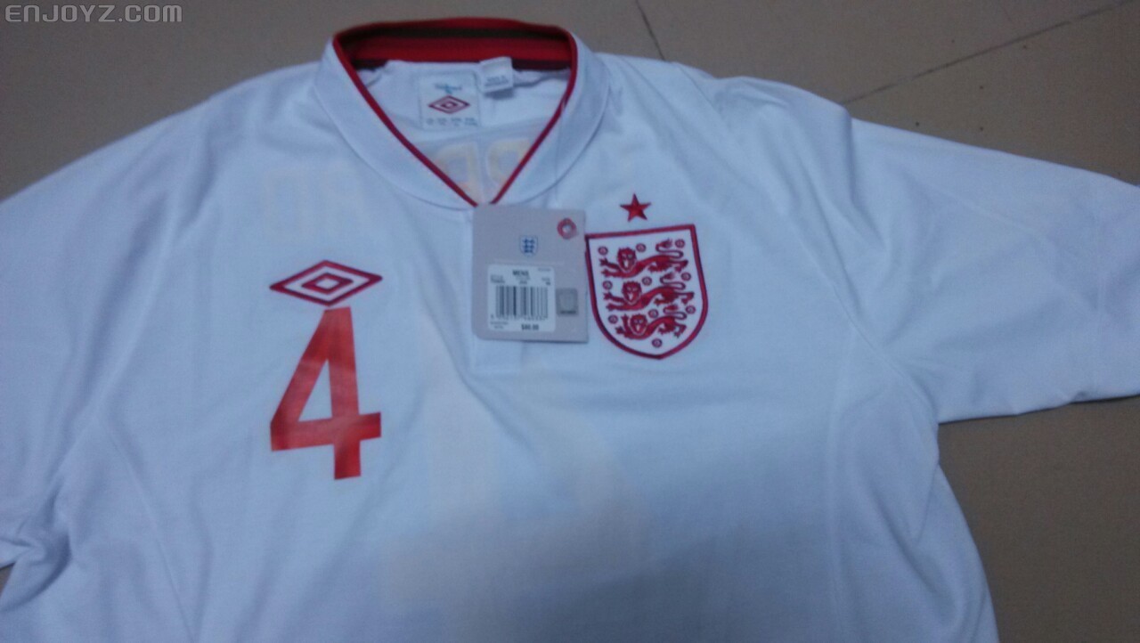 杰拉德英格兰正品球衣 L码_足球装备交易_EN