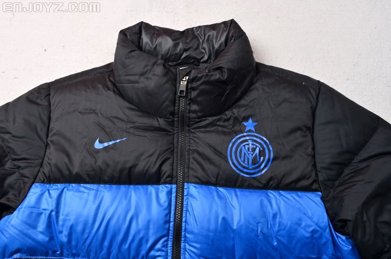 全新正品Nike Inter 国际米兰黑蓝色球队羽绒服