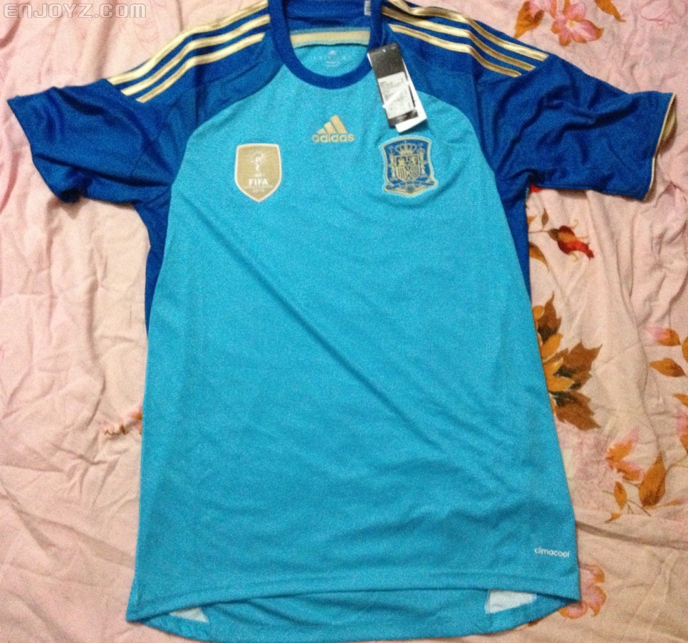 14巴西世界杯西班牙主场蓝色门将足球服 球衣