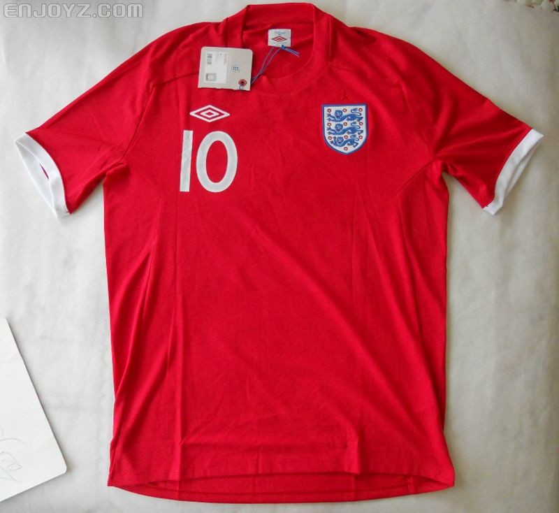 全新带牌2010英格兰客场44码10号鲁尼 白菜价