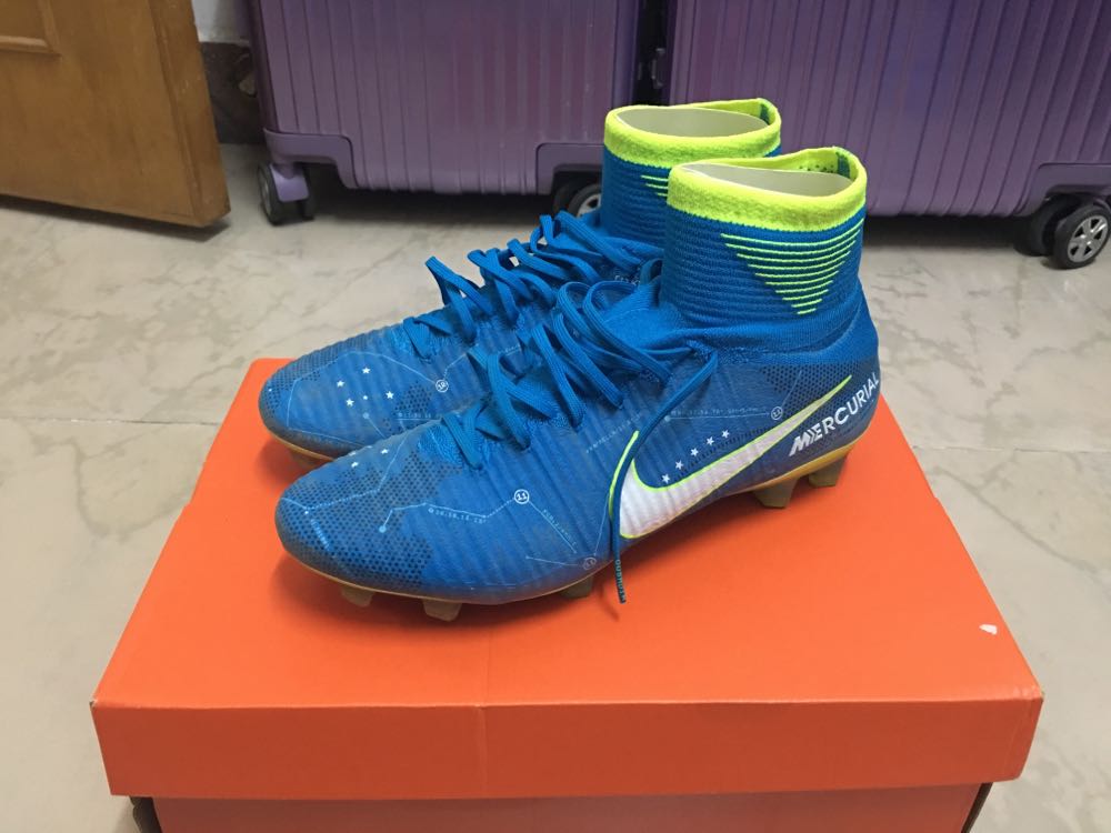 耐克nike内马尔njr刺客蓝色高帮超顶fg写入星辰43码jp275