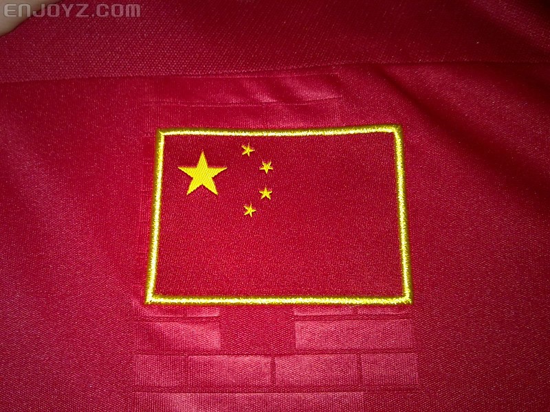 阿迪刺绣国旗标中国国家队比赛服xl199裸